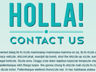 Holla | Contact page