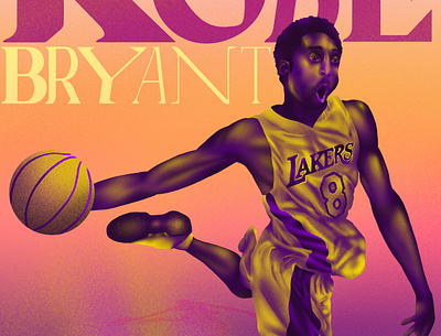 Kobe Bryant Print Tribute basketball digital illustration illustration art illustration digital kobe kobe bryant lakers
