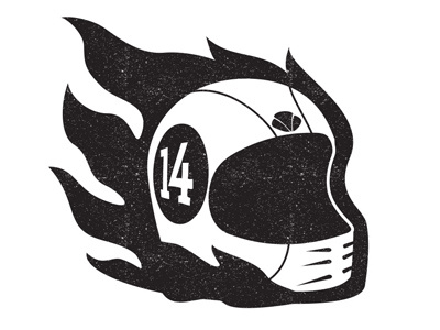 Thrillseeker black and white design fire illustration motorcycle shirt design