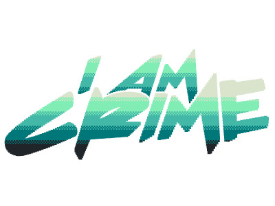 iamcrime logo 8bit iamcrime logo type typography