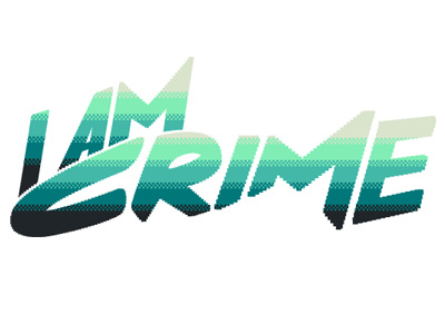 i am crime logo 8bit iamcrime logo typography