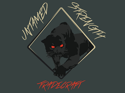 Untamed Strength badges design graphic design illustration logo panther strength tradecraft