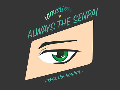 Senpai - I just noticed you. anime badge iamcrime kouhai marks senpai