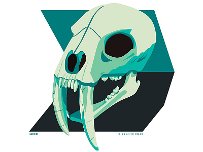 Tiger Skull - Roaring after Death art iamcrime illustration minimal prints skulls tiger vector