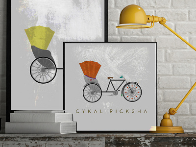 Cycle Rickshaw cycle heritage illustration kolkata rickshaw transport