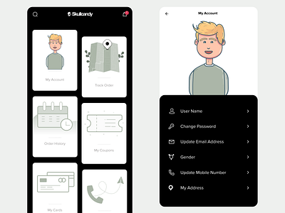 My Profile Design concept creative dribble illustrator mobile mobile app skullcandy ui designer uidesign uiux ux ux ui