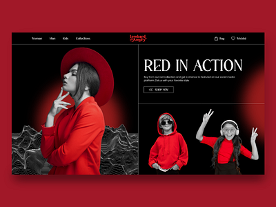 E-Commerce Concept "Red in Action" branding clothingbrand clothingweb concept ecommerce ecommerceweb fashion red ui uiux web website