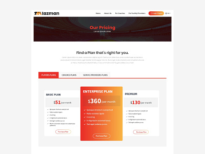 Our Pricings design our pricings plans plans page pricing ui uidesign user interface web design webdesign