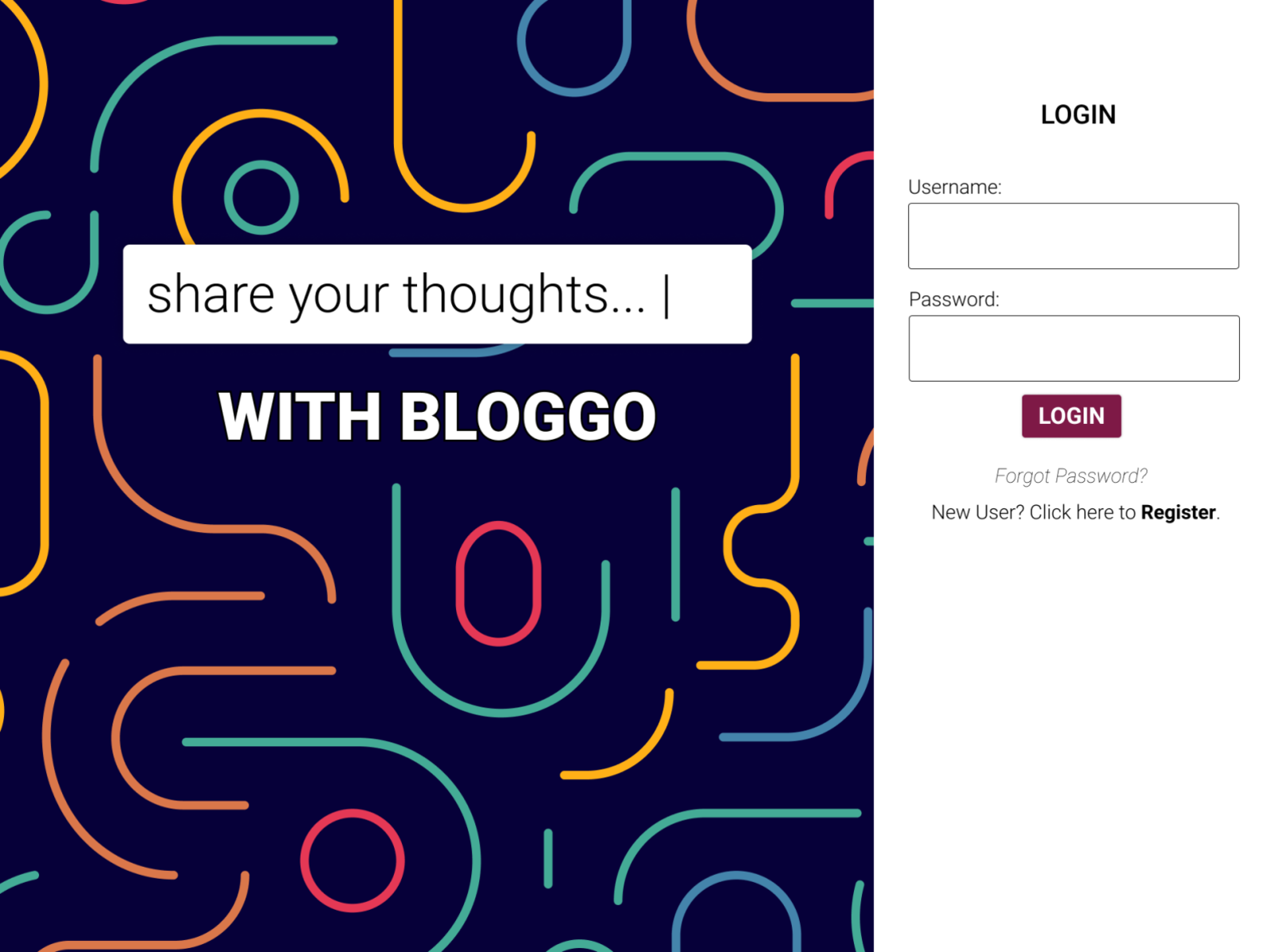 Bloggo - Login Page for a blog website by Gautham Ramesh Babu on Dribbble