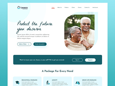 lasaco concept design for insurance firm design minimal ui webdesign website