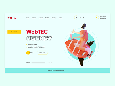 Test task for web design / UI & UX / Branding Agency