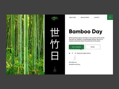 Bamboo Day Website Main Screen (part 2) asia bamboo celebrate china chinese hover landing main main screen nature ui ui ux uidesign user interface webdesign
