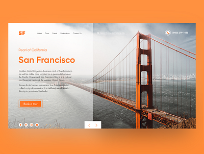 Travel to San Francisco concept concept san francisco tours travel ui uidesign usa web designer