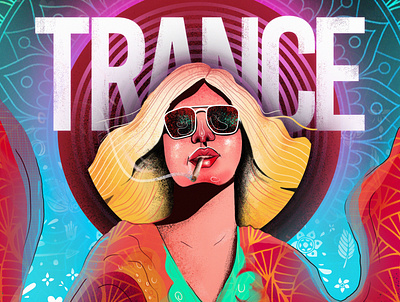 Trance digital illustration digitalart illustration poster