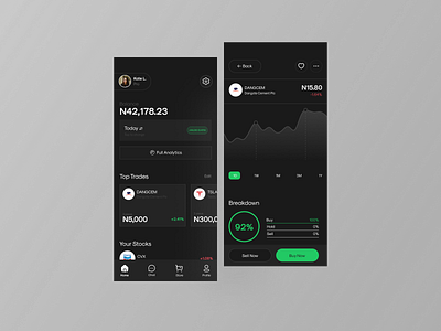 Fintech App Practice - Dark Mode app design ui ux