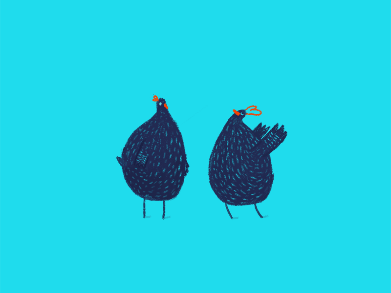 Mine is bigger than yours angolan chicken animation better bigger chicken cuter gif