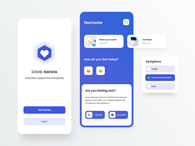 COVID Raksha App Design Concept