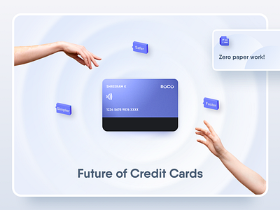 Credit card website : ROCO branding credit card fintech flat logo minimal ui ux visual design web design website