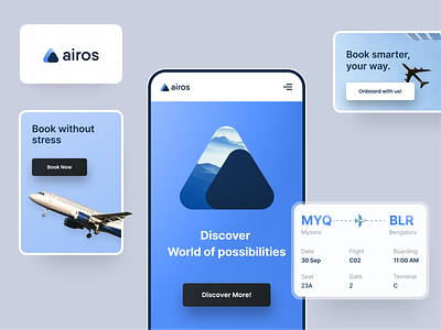 Travel app interface : airos air app design booking app branding design flat logo minimal ticket travel ui ui design