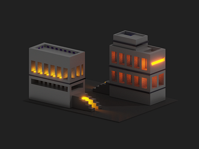 Hidden hostel | Voxel art