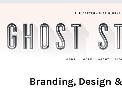 Ghost Stories design typography web design