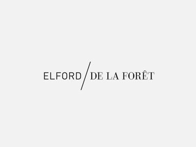 Elford/De La Forêt branding logo minimal