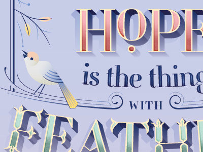 Fontspiration bird hope typofonderie typography vector