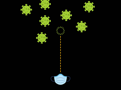 Wear Mask 19 corona covid deisgn fight graphics illustration koni mask virus wear