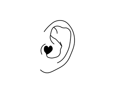 Gateway to hEARt art creative design ear graphics heart koni minimal minimalistic thought