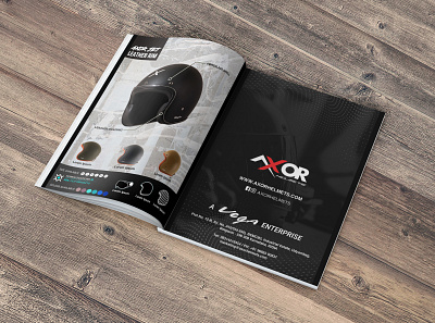 Vega Axor Helmets Brochure auto axor belgaum brochure catalogue design graphics helmets koni magazine vega