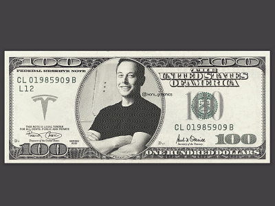 Elon Musk Dollar Bill creative creative design design dollar dollar bill elon musk graphics koni tesla