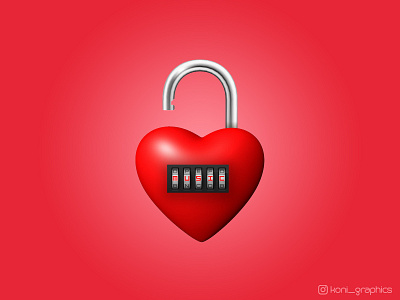 Key to heart creative design graphics illustration key koni lock logo love minimal music ui world music day