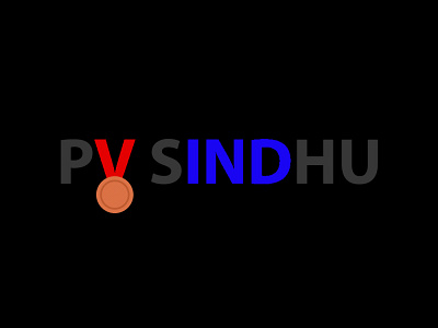 PV SINDHU badminton creative design graphics india koni logo medal. minimal olympics pv sindhu