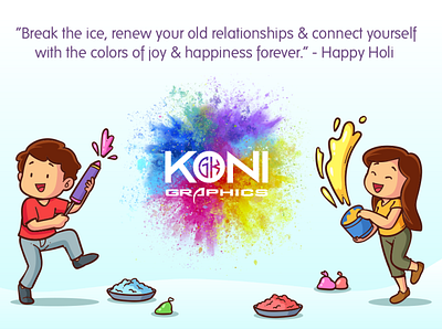 Happy Holi banner creative ads festival graphics happy holi koni social media post