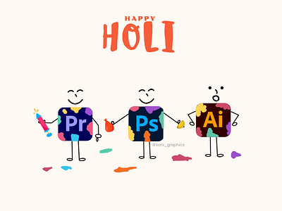 Every Designer's Holi ads creative design festival graphics holi illustration indian koni social media post