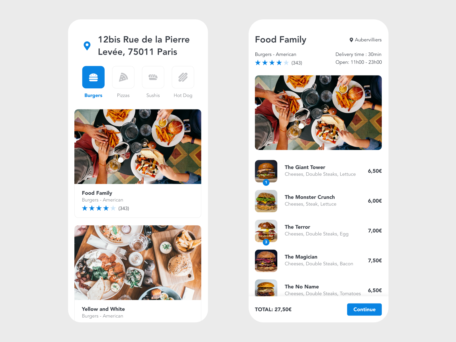 Food Delivery by Mickael Guillaume on Dribbble