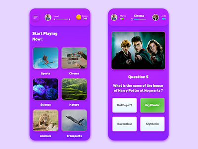 Adobe Xd Quiz Template Designs Themes Templates And Downloadable Graphic Elements On Dribbble