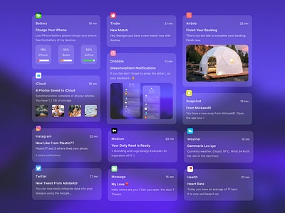 Glassmorphism Notifications 2021 2021 trend adobe xd app app design clean dailyui free free resource free template glassmorphism minimal neumorphic design neumorphism notification notification center notifications prototype redesign uidaily