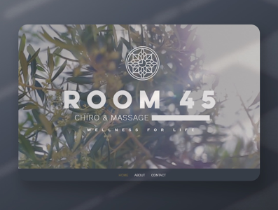 Room 45 Webpage bold branding business chiropractic design jillstclair logo logodesign marketing simple typography ui uidesign ux web design webpage webpagedesign website wellness wellness logo