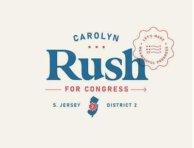 Carolyn Rush Campaign Branding brand design branding campaign campaign branding congress design government branding jillstclair jillstclaircreative patriotic typography