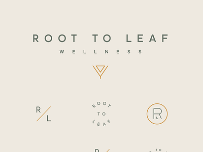 Root to Leaf Wellness Company Branding branding design graphic design logo logodesign typography