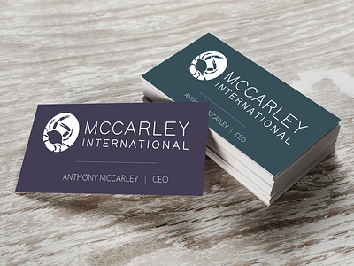 McCarley International Business Cards branding business cards design