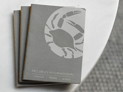 McCarley International Notebook branding design logo modern notebook printdesign simple