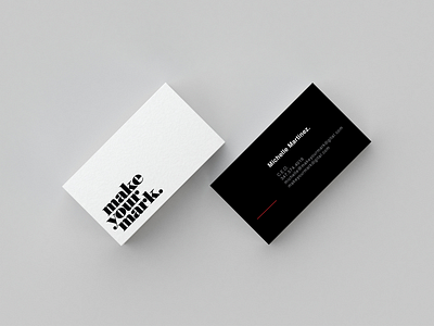 Make Your Mark Business Cards bold branding business card design businesscards design logo simple