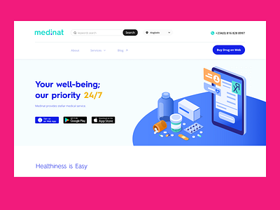 Medinat Pharmacy Landing Page