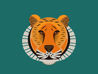 Tiger face vector illustration