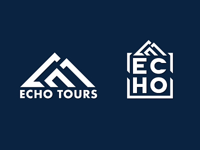 Echo Tours Logo branding design logo logo design ski snowboard