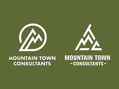 Mountain Town Consultant Logos branding design mountain logo outdoors