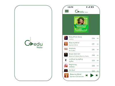 Gbedu Player app figma nigeria product design ui