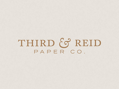 Third & Reid Paper Company branding design logo paper typography